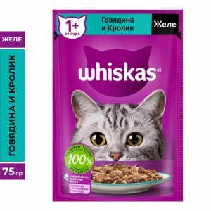Влажный корм для кошек, желе с говядиной и кроликом (75 г)