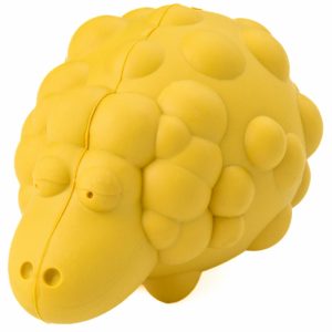 Игрушка для собак овечка с пищалкой, желтая, с ароматом сливок (446 г)