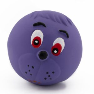 Игрушка-пищалка для собак "Мяч-мордочка" 6.5см (33 г)