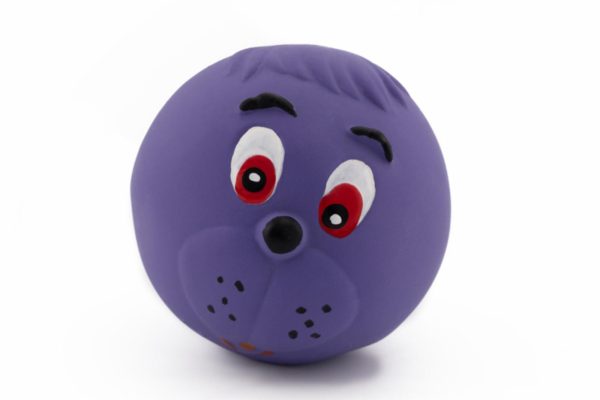 Игрушка-пищалка для собак "Мяч-мордочка" 6.5см (33 г)