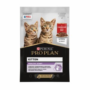 Влажный корм для котят, с говядиной в соусе, HEALTHY START (1 шт)