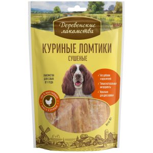 Куриные ломтики сушеные для собак (100% мясо) (90 г)