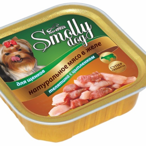Консервы для щенков "Smolly dog" телятина с цыпленком (100 г)