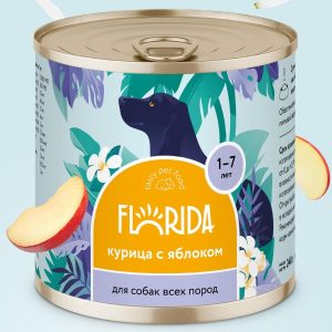 Для собак "Курица с яблоком", 240 г. Влажный корм (400 г)
