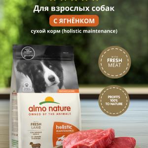 HOLISTIC Сухой корм для взрослых собак со свежим ягненком, Life Maintenance, All Breed, Fresh Lamb (2 кг)