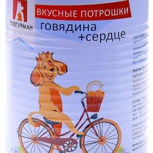 Консервы для собак "Мясное ассорти" говядина + сердце (350 г)