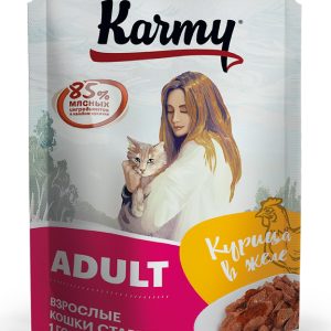 паучи с курицей в желе, для кошек  старше 1 года (80 г)