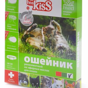 Ошейник от блох, клещей, комаров для котят с 4 недель и кошек, 38 см (белый)