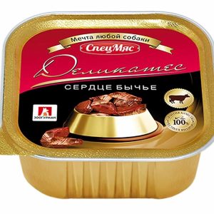 Консервы для собак  «СпецМяс Деликатес» , бычье сердце, ламистер (150 г)