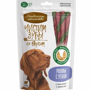 Чистим зубы для собак Роллы с уткой (100 г)