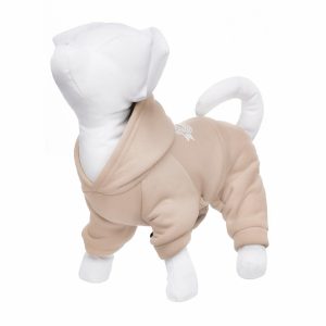 Костюм для собак с капюшоном, бежевый (L)