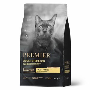 Свежее мясо индейки для стерилизованных кошек (400 г)