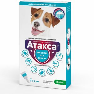 Атакса, раствор для наружного применения для собак от 4 до 10 кг (110 г)