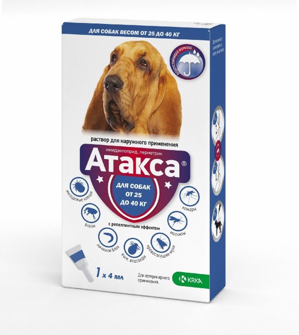 Атакса, раствор для наружного применения для собак более 25 кг (110 г)