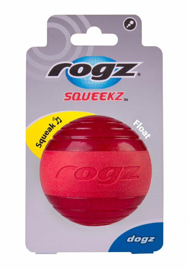 Мяч с пищалкой Squeekz, красный (ЮАР) (d 6.4 см)