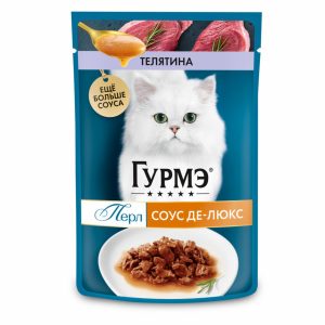 Влажный корм Перл Соус Де-люкс для кошек, с телятиной в роскошном соусе, 1 шт (1 шт)