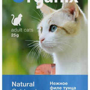 Лакомство для кошек "Нежное филе тунца, приготовленное на пару" 100% рыба (25 г)