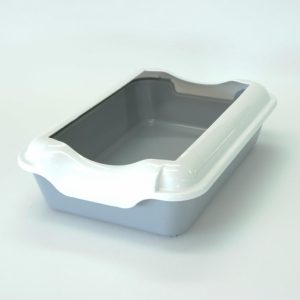 Туалет для кошек, серый с бортиком (500 г)