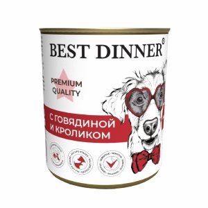 Консервы Premium меню №3 "С говядиной и кроликом" (340 г)
