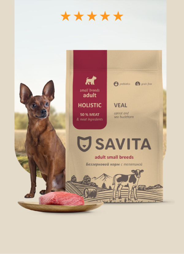 Беззерновой корм для собак малых пород с телятиной, GRAIN FREE ADULT MINI, Veal, 0,4 кг (400 г)