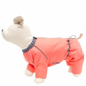 Комбинезон для собак Снежинка (сука) коралл (35)