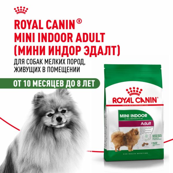 Корм сухой для взрослых собак мелких размеров, живущих в помещении, Mini Indoor Adult (3 кг)