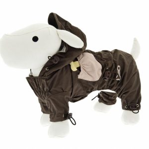 Карманный комбинезон-дождевик "Косточка" (коричневый) (24 см)