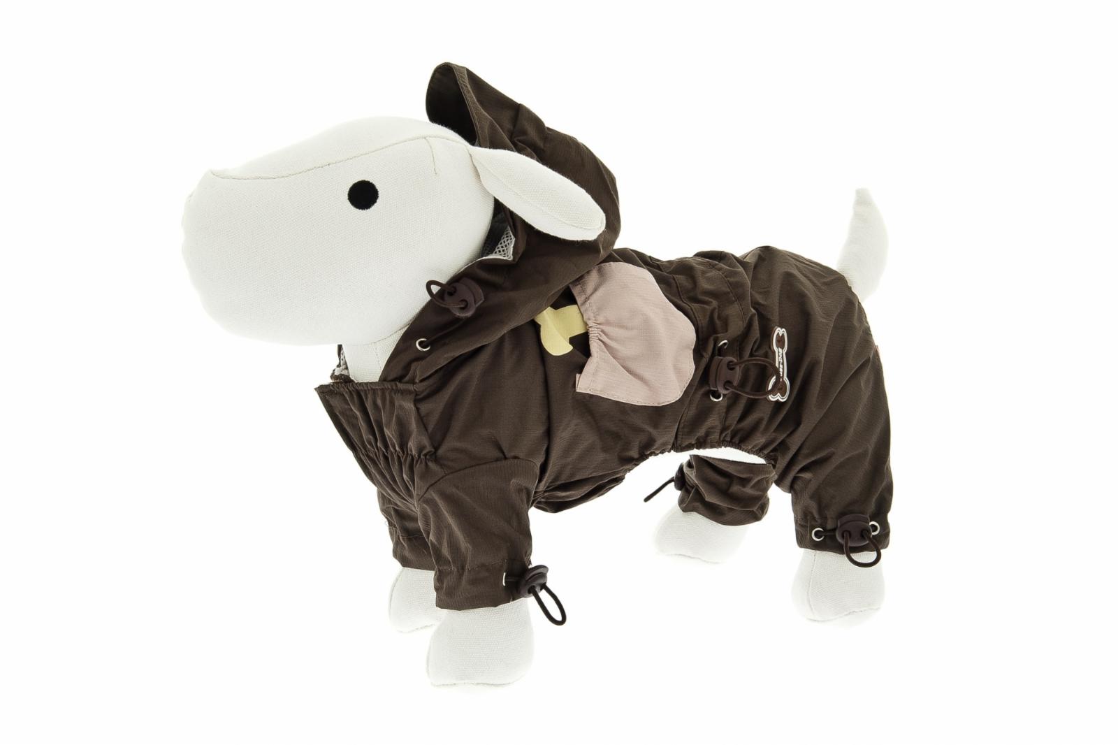Карманный комбинезон-дождевик "Косточка" (коричневый) (20 см)