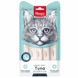 Лакомство для кошек «нежное пюре» из тунца и трески (70 г)