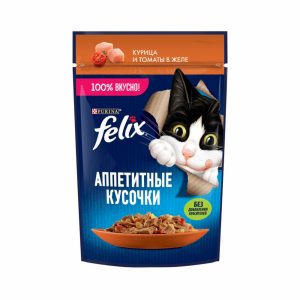 Кусочки в желе для кошек, с курицей и томатами, 1 шт (1 шт)