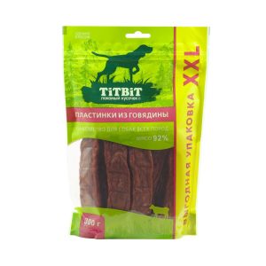 Пластинки из говядины для собак всех пород, выгодная упаковка XXL (300 г)