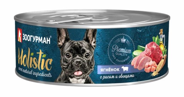 Консервы для собак "Holistic" ягнёнок с рисом и овощами (350 г)