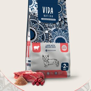 Корм для взрослых собак мелких пород с ягненком и бурым рисом (2 кг)