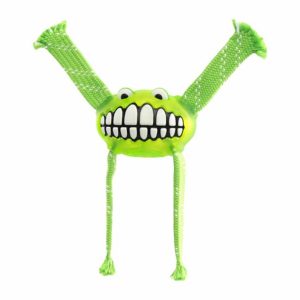Игрушка с принтом зубы и пищалкой FLOSSY GRINZ, лайм (ЮАР) (M)