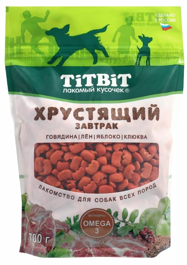 Завтрак хрустящий с говядиной для собак всех пород (700 г)
