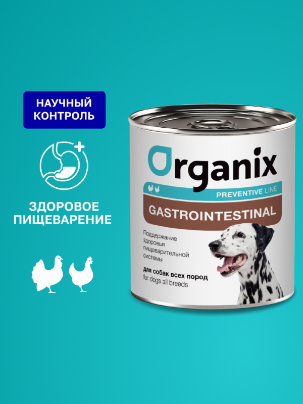 Gastrointestinal  Консервы для собак. Поддержание здоровья пищеварительной системы, 240 г. Влажный, ветеринарный, диетический корм (750 г)