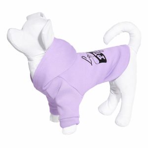 Толстовка с капюшоном для собаки, сиреневая (XL)