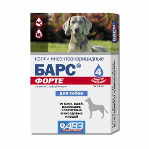 Капли БАРС форте от блох и клещей для собак (10 г)