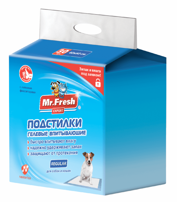Подстилка-пеленка для кошек и собак Expert  Regular, впитывающая, 30 шт (40*60 см)