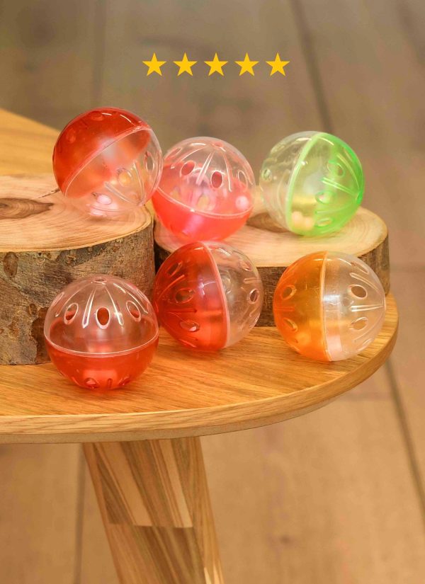 Игрушка для кошек дразнилка мячики, набор 6 штук (6 шт)