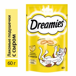 Лакомство для кошек Dreamies подушечки с сыром (60 г)
