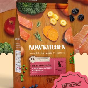 Fresh беззерновой корм для взрослых кошек со свежей форелью, лососем и овощами, Adult Grain-free Recipe, Trout, Salmon, 7,26 кг (7.26 кг)