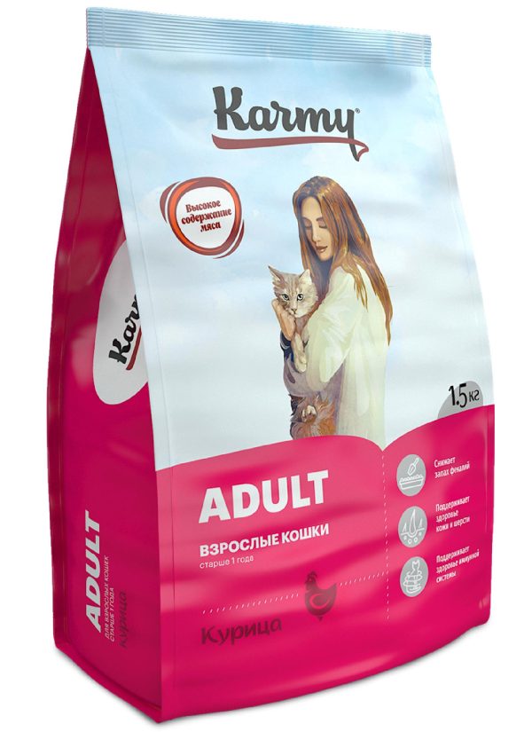Сухой корм  для взрослых кошек старше 1 года с курицей (400 г)