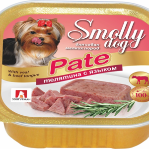 Консервы для собак "Smolly dog" Телятина с языком (100 г)