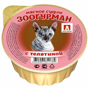 Консервы для кошек  «Мясное суфле», с телятиной , ламистер 1789 (100 г)