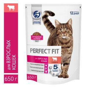 Сухой корм для взрослых кошек с говядиной (650 г)