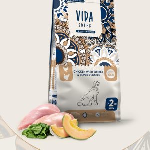 Корм для взрослых собак средних и крупных пород с курицей, индейкой и овощами (2 кг)