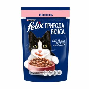 Влажный корм Природа вкуса для взрослых кошек, с лососем в соусе, 1 шт (1)