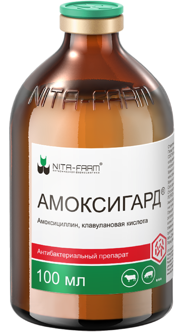Амоксигард, 100 мл, комбинированный антибактериальный препарат (220 г)