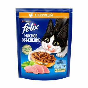 Сухой корм для кошек "Мясное объедение" с курицей (10 кг)